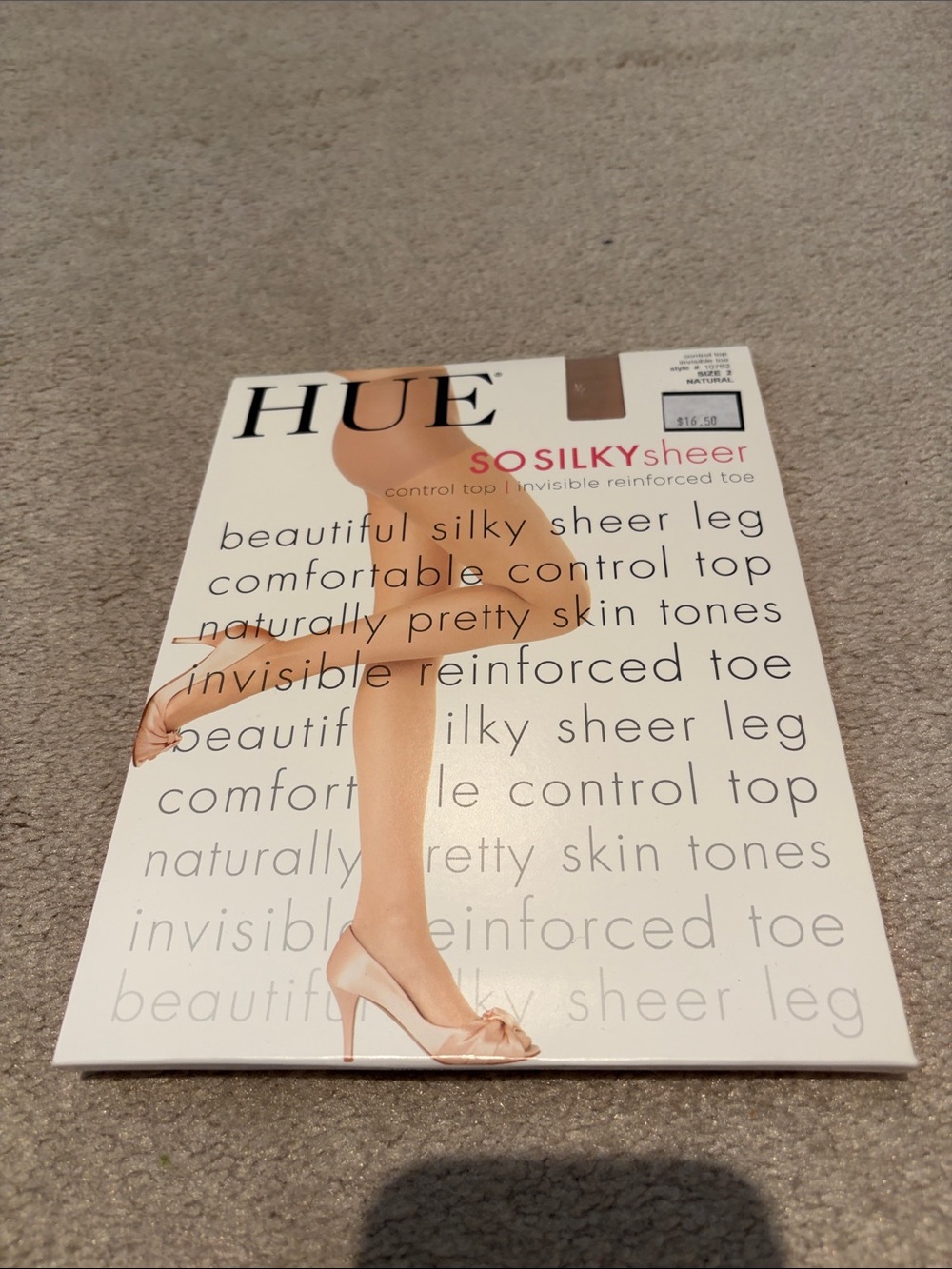 HUE So Silky Sheer Control Top Hosiery - Nude